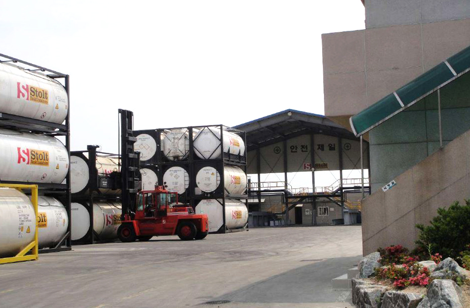 Stolt Tank Containers depot in Ulsan City, Korea