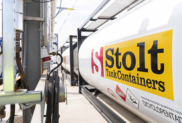 Stolt tank container placed at Stolt depot