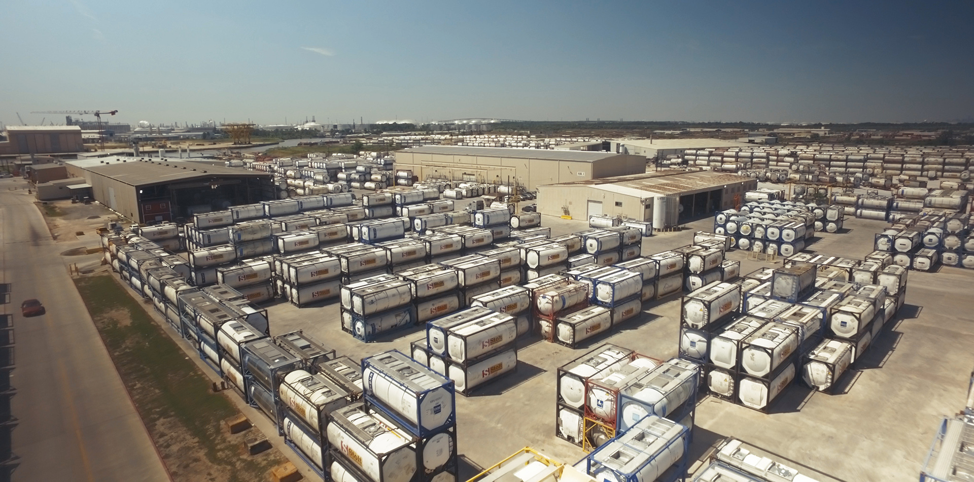 Aerial shot of Houston Texas depot