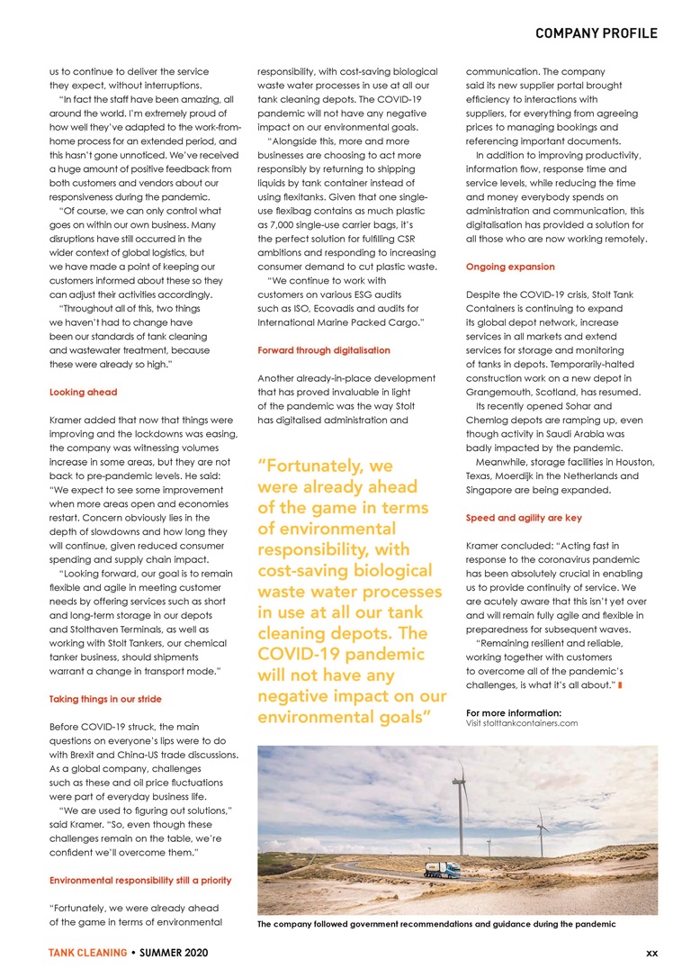 Tank Cleaning Magazine article page 2