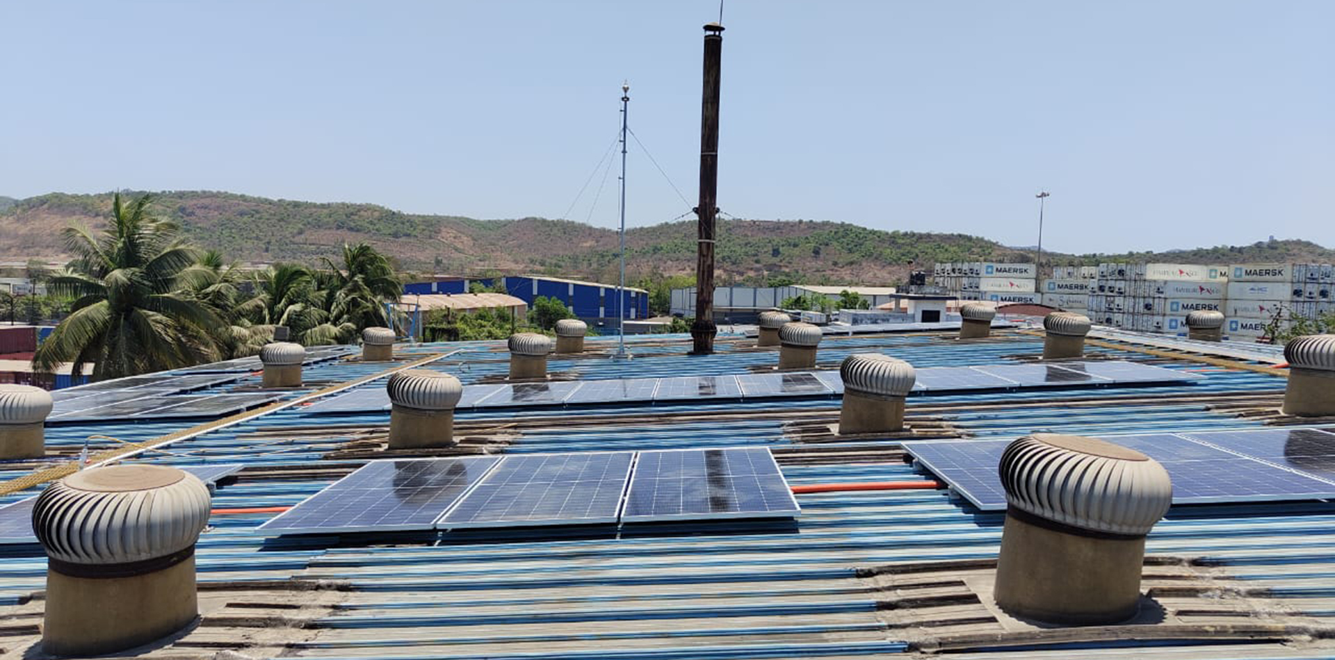 New solar energy installation at the SPS Mumbai depot of Stolt Tank Containers